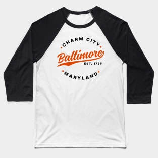 Vintage Baltimore Charm City Maryland USA Baseball T-Shirt